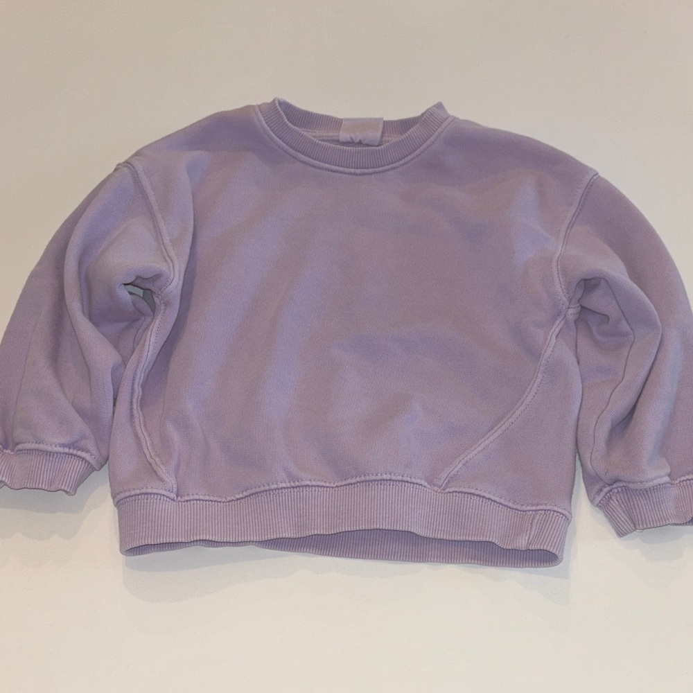 Zara Light Purple Crew Neck Sweater